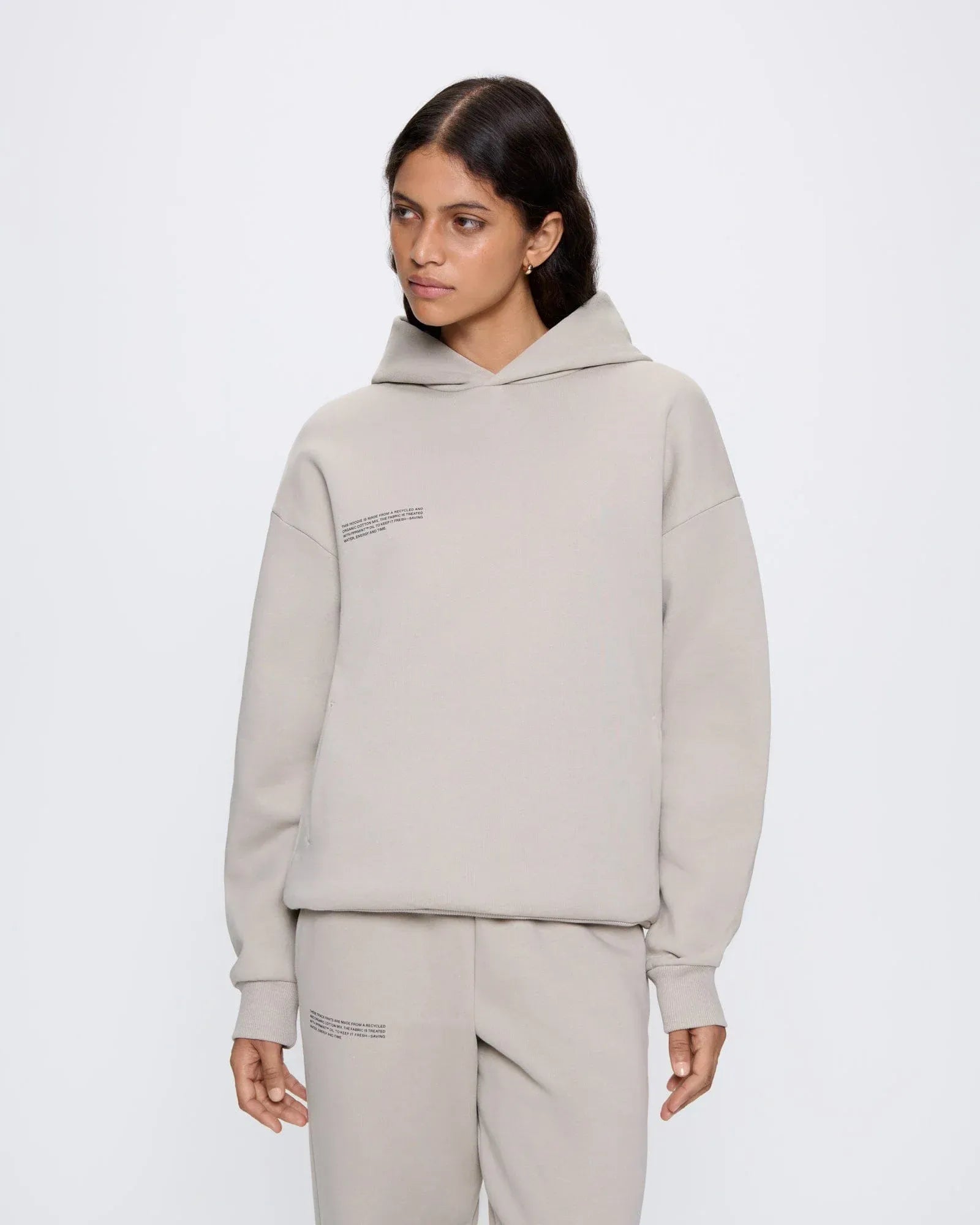 Pangaia Womens 365 Heavyweight Hoodie Stone